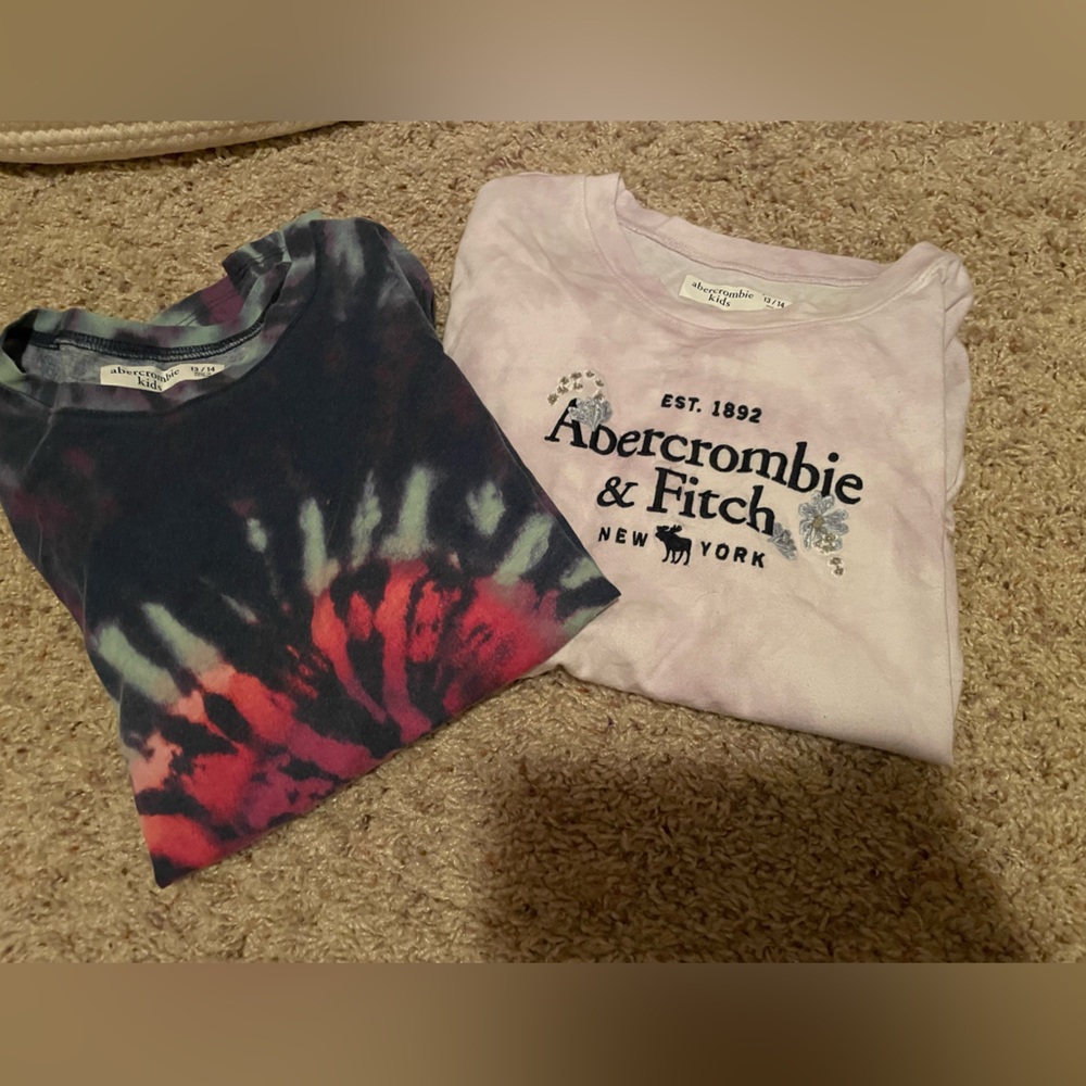 Two Abercrombie and Fitch t-shirts, size 13-14